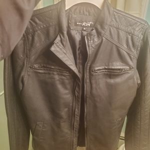 Real leather Black Rivet leather jacket